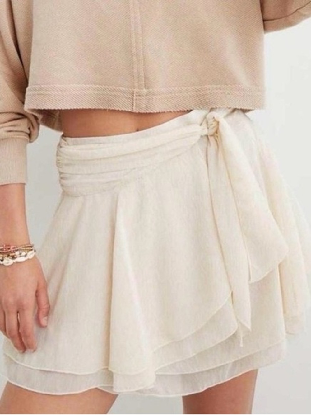 Aerie chiffon wrap skirt
